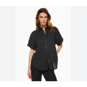 Aritzia Denim Forum Black The Jane Shirt - Size Medium